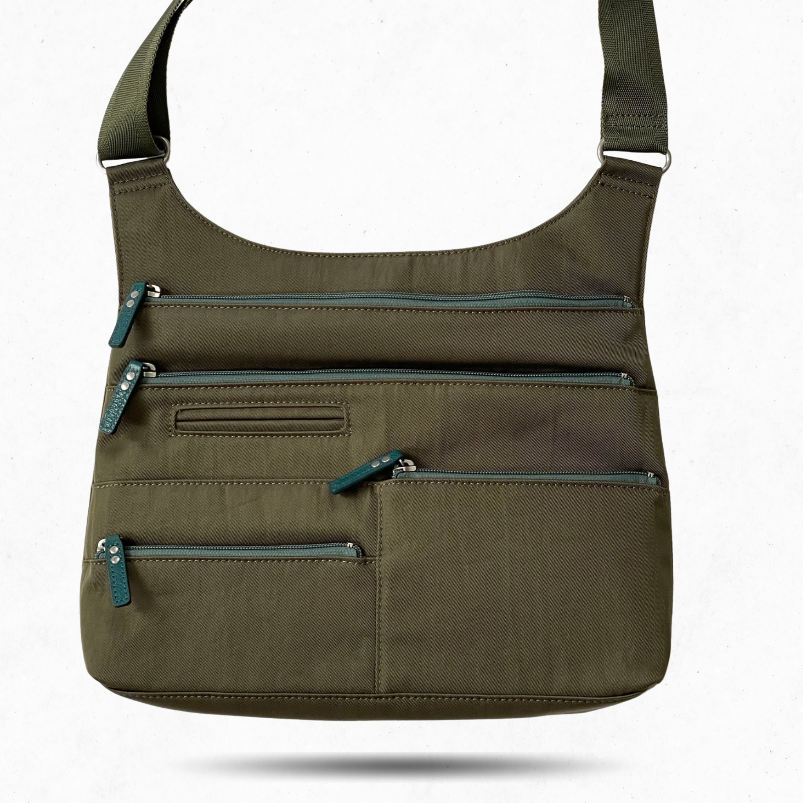 TEELA - Willow x Azure | Multi-Pocket Shoulder Bag | Medium
